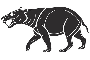 Render animal sihouette black vector