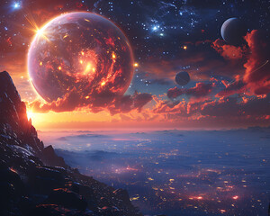 the planet in space