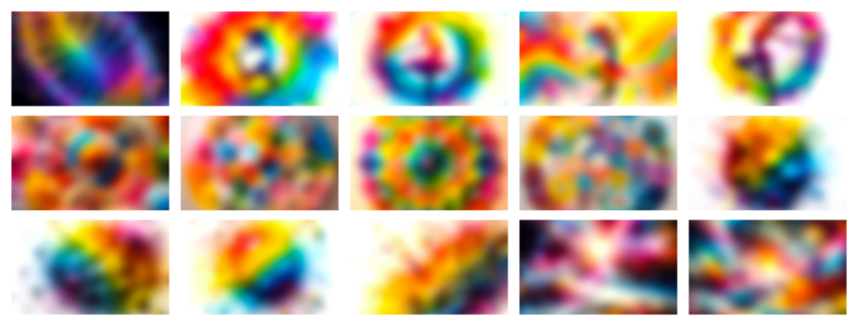 Abstract rainbow hues swirling in vertical columns of vibrant blurry light and color - Powered by Adobe