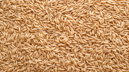 A close-up showcasing a textured bed of unprocessed grains, highlighting their natural color and surface patterns. Raw harvest, natural texture, healthy eating.