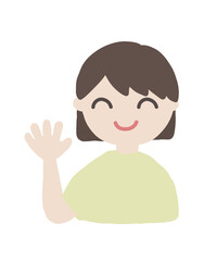 Hand-drawn Girl Gesture Illustration Set / 手書きの女の子のジェスチャーイラストセット2-7