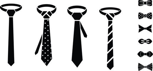 black and white cutlery and tie