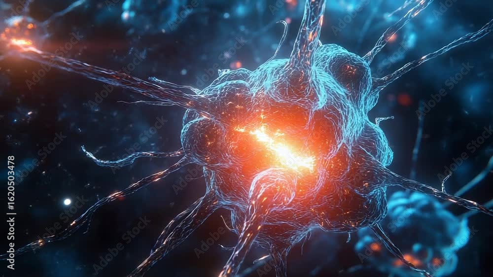 Poster neuron transmitting signals in the nervous system