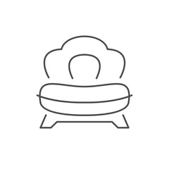 Chair for meditation line icon