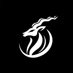 Stylish Antelope Blackbuck Logo Design