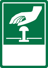 emergency and first aid safety signs_emergency stop button your custom message here portrait size a4/a3/a2/a1 