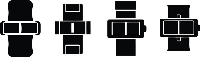 Sock Clip Silhouette Icon Vector Set for Laundry and Organization