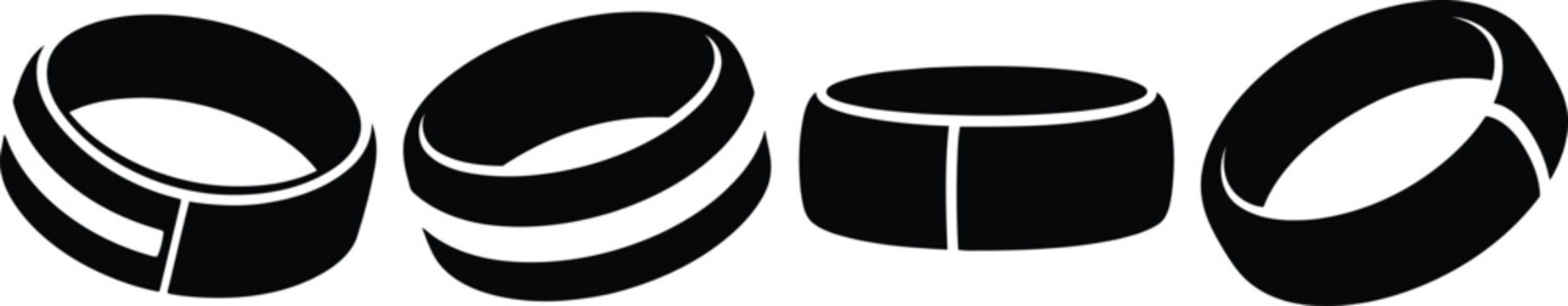 Sweatband Silhouette Icon Vector Set for Sports and Fitness