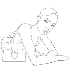 girl coloring page