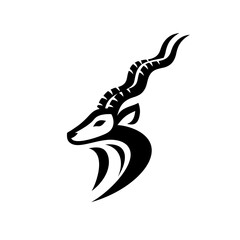 Flat Minimalist Blackbuck Logo Concept