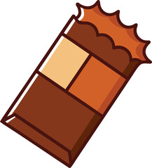 vector illustration of a chocolate, vector icon isolated on transparent background