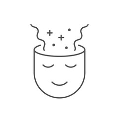 Open mind line outline icon