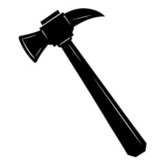 Black axe hammer silhouette tool