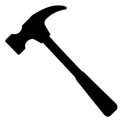 Black claw hammer silhouette tool