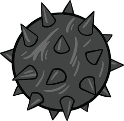 spiked ball illustration