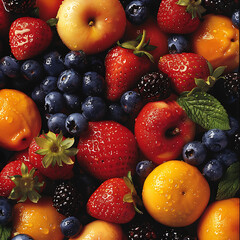 fresh berries on a white background