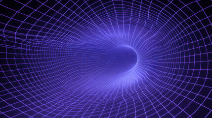 Visual representation of a blue vortex illustrating concepts of time travel and space curvature