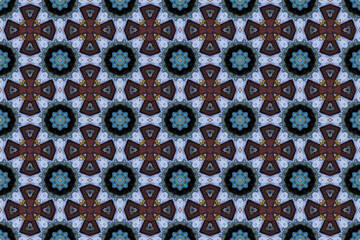 Seamless Tile Endless Background Symmetric Geometric Textile Visual Texture Cloth Design Luxury Interior Template Graphic Digital Art Fashion Fabric Decoration Shape Perspective Wallpaper Pattern.