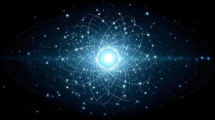 Fototapeta premium Illustration of an atom's structure.