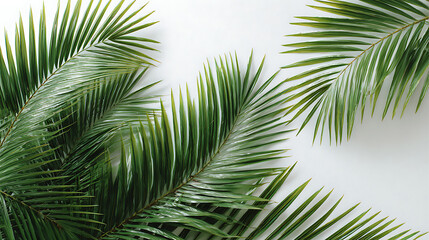 Fototapeta premium Top-Down Tropical Plant Scene 