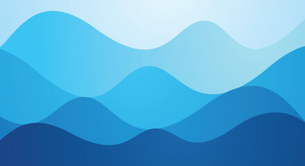 Ocean blue abstract wavy gradient background