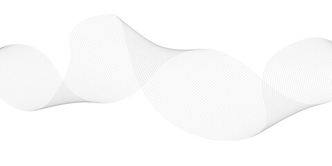 Abstract wave element for design. Wave with lines created using blend tool. Curved wavy line, smooth stripe.
