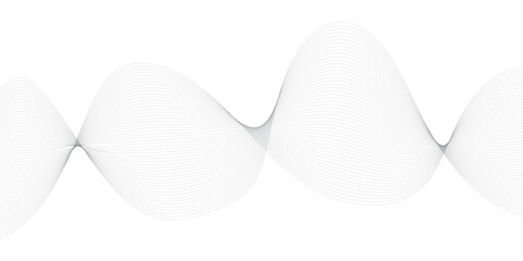 Abstract grey wavy lines vector background. Vector modern gray background template. Dotted wave lines. Abstract black wavy lines background with copy space.