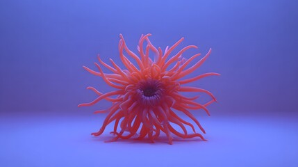 Coral-like organism against a vibrant backdrop.