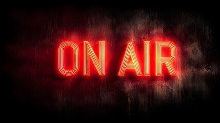Neon sign displaying the words "on air".