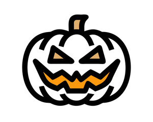 Spooky jack o lantern halloween silhouette