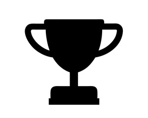 Classic trophy silhouette for victory and achievement