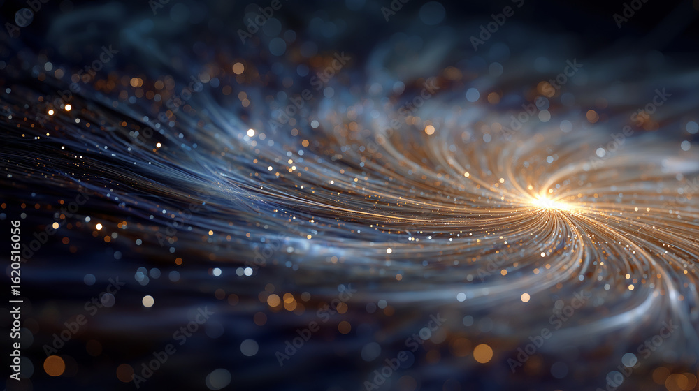 Poster celestial spiral of brilliance: an ethereal, high-resolution display of a brilliant cosmic spiral wi