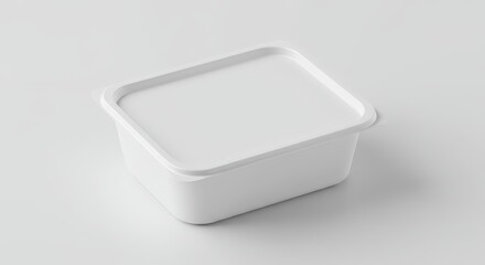 White plastic food container