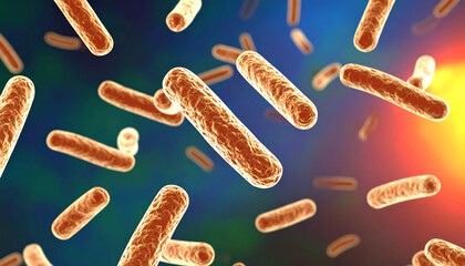 3D Illustration of Legionella Bacteria Causing Legionnaires' Disease