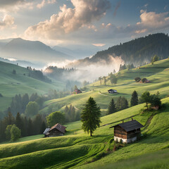 mountain landscape in the mountains