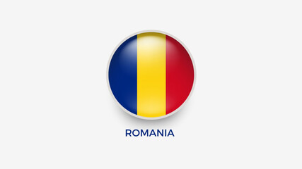Fototapeta premium romania 3d flag vector illustrator