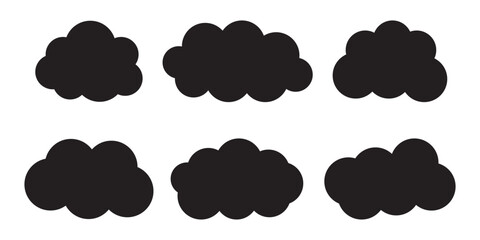 Cloud icon symbol set simple design