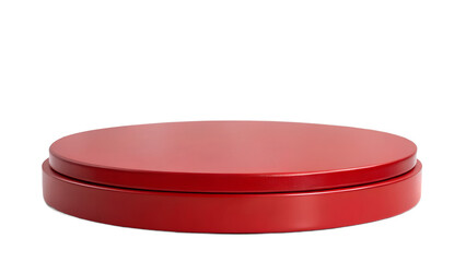 red podium on transparent background for product display. red podium png for product advertisement 