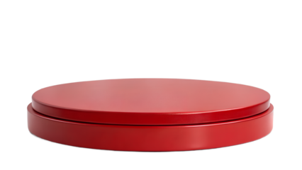 red podium on transparent background for product display. red podium png for product advertisement 
