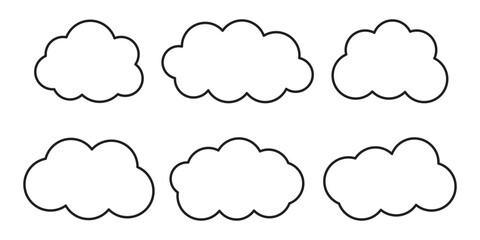 Cloud icon symbol set simple design