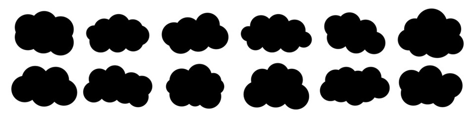 Cloud icon symbol set simple design
