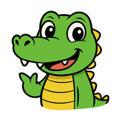 crocodile cute cartoon alligator mascot illustrations