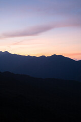 sunset in the mountains