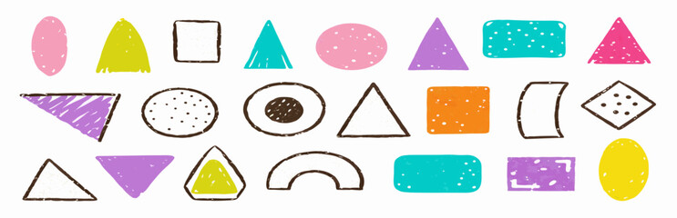 Colorful Hand-Drawn Geometric Shapes: Background
