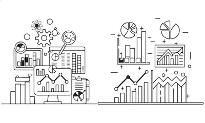 Fototapeta premium Flat Design Business & Startup Scenes vector