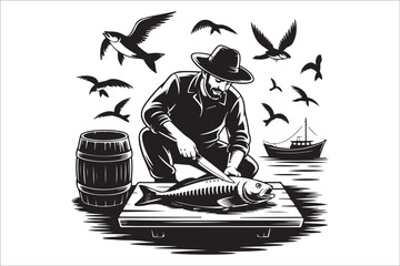 A Fisherman's Silhouette