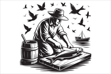 A Fisherman's Silhouette