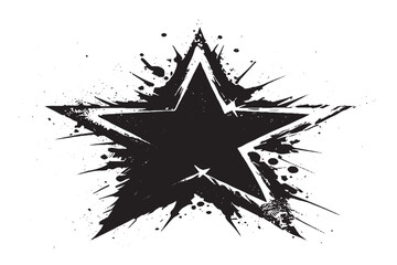 Grunge Ink Starburst Design