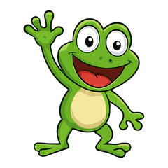 Frog Cartoon Mascot Cute Frog Illustrations