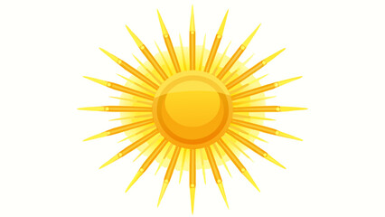 Golden sunburst light effect with soft blue and radiant beams, isolated on white background, transparent style